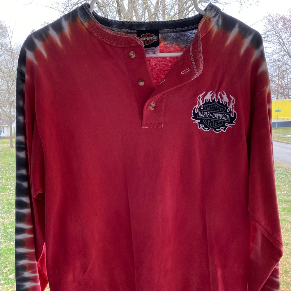 Ladies Harley Davidson tie dye long sleeve